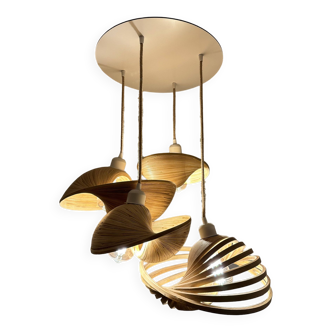 Space Age style 4-light waterfall pendant light