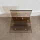 Side table - smoked Plexiglas bedside table Michel Dumas