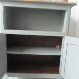 Vintage buffet green of gray, wooden tray