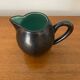 Old ST CLEMENT Ceramic Pitcher Black Green Interior 50's Vintage #B921