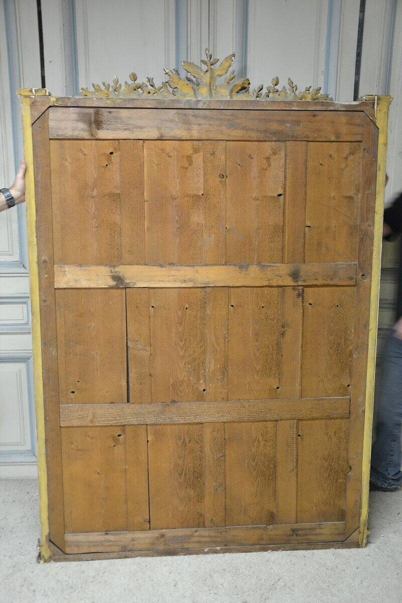 Large 19th Century Gilded Stucco Mirror