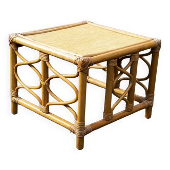 small rattan coffee table