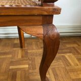 Exotic wooden canne colonial armchair