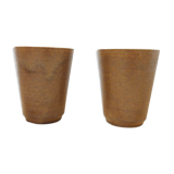Paire verres grès Digoin