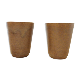 Paire verres grès Digoin