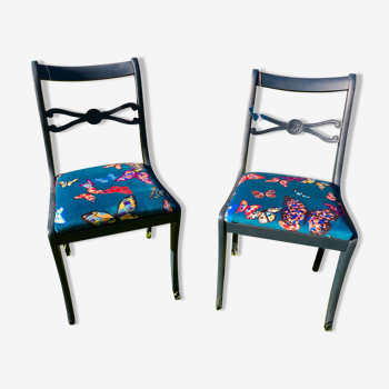 Paire de chaises aux papillons