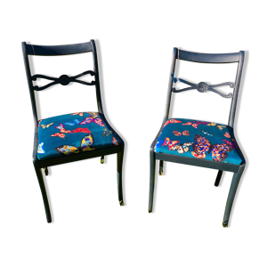 Paire de chaises aux - papillons