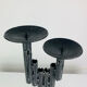 Brutalist iron candlestick, vintage