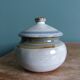 Small pot sugar and mustard bowl signed Atch, Chantal and Thierry Robert