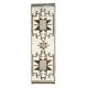 Vintage Turkish Oushak handmade wool cotton white runner rug 100x350