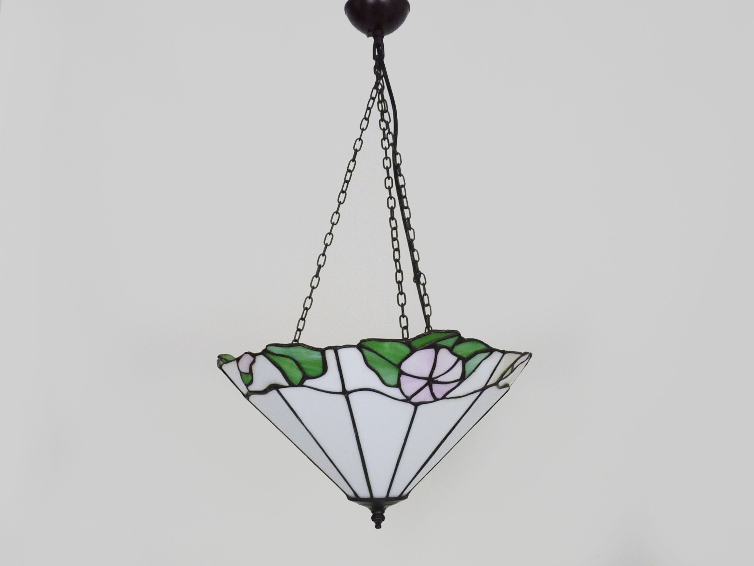 Tiffany washbasin pendant in glass paste with floral decoration