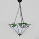 Tiffany washbasin pendant in glass paste with floral decoration