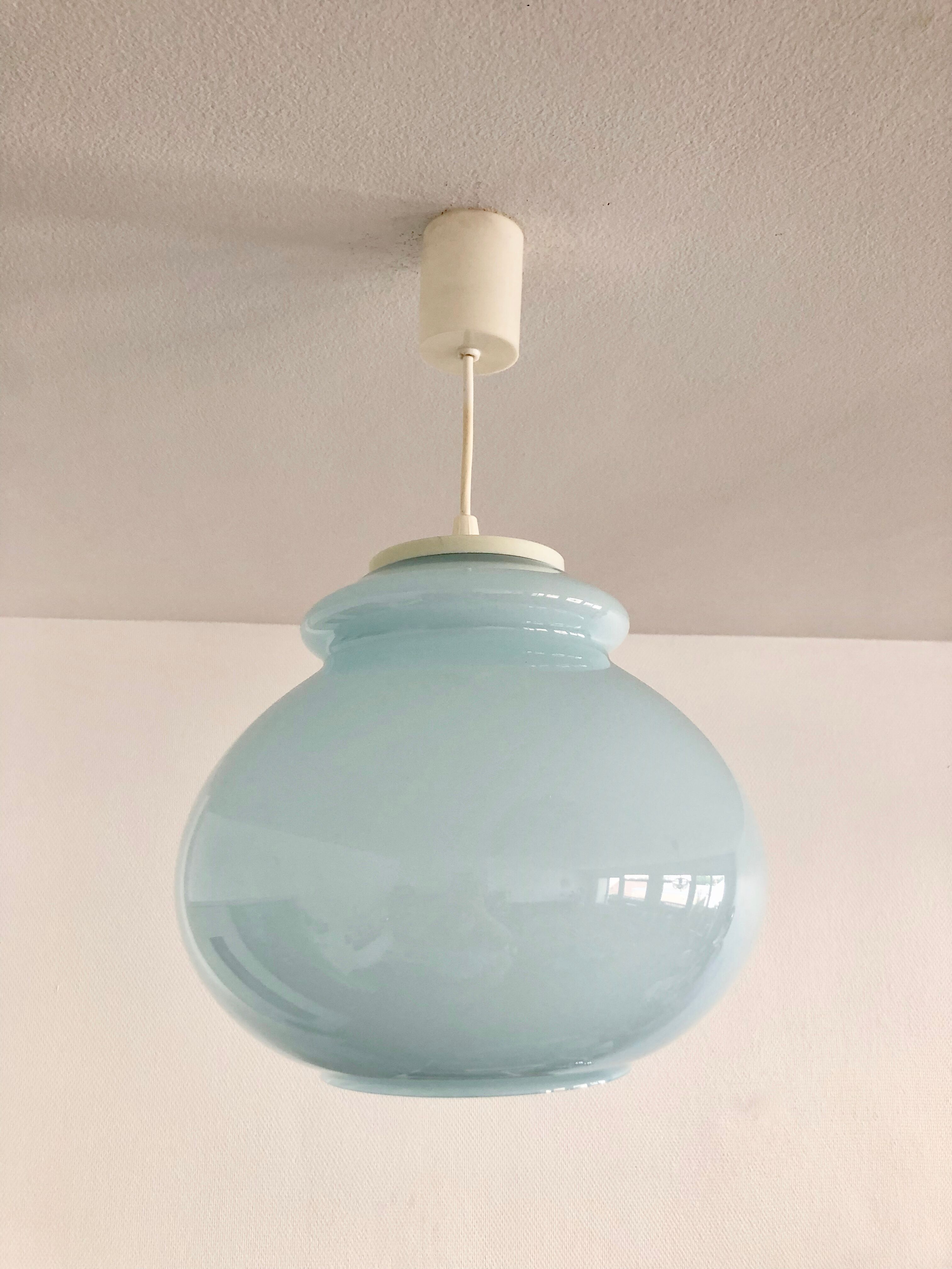 Sky blue opaline hanging