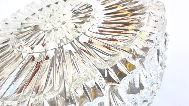 Semi-crystal ceiling lamp design german vintage