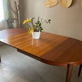 Vintage French house extendable round table (very large when unfolded)