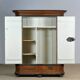 Hand Painted Folk Art Armoire/Bridal Cabinet, Southern Germany, Dated 1807