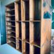Shelf with workshop lockers