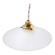 Old suspension lampshade opaline white walkman Art Deco 1930 Ø 25.5 cm n°3