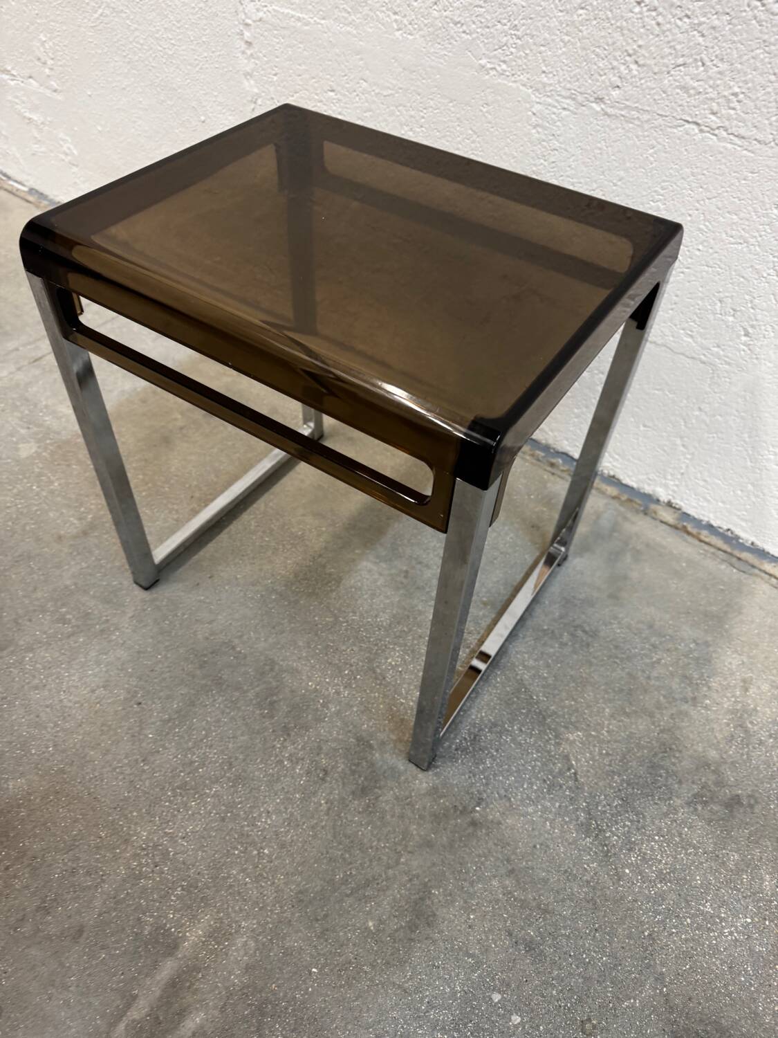 Side table attributed to Marc Berthier, 1970s.