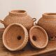 Set of vintage baskets in handmade wicker • Decorative pieces