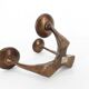 Vintage brutalist bronze candlestick Kunsthaus Kopp 1960s
