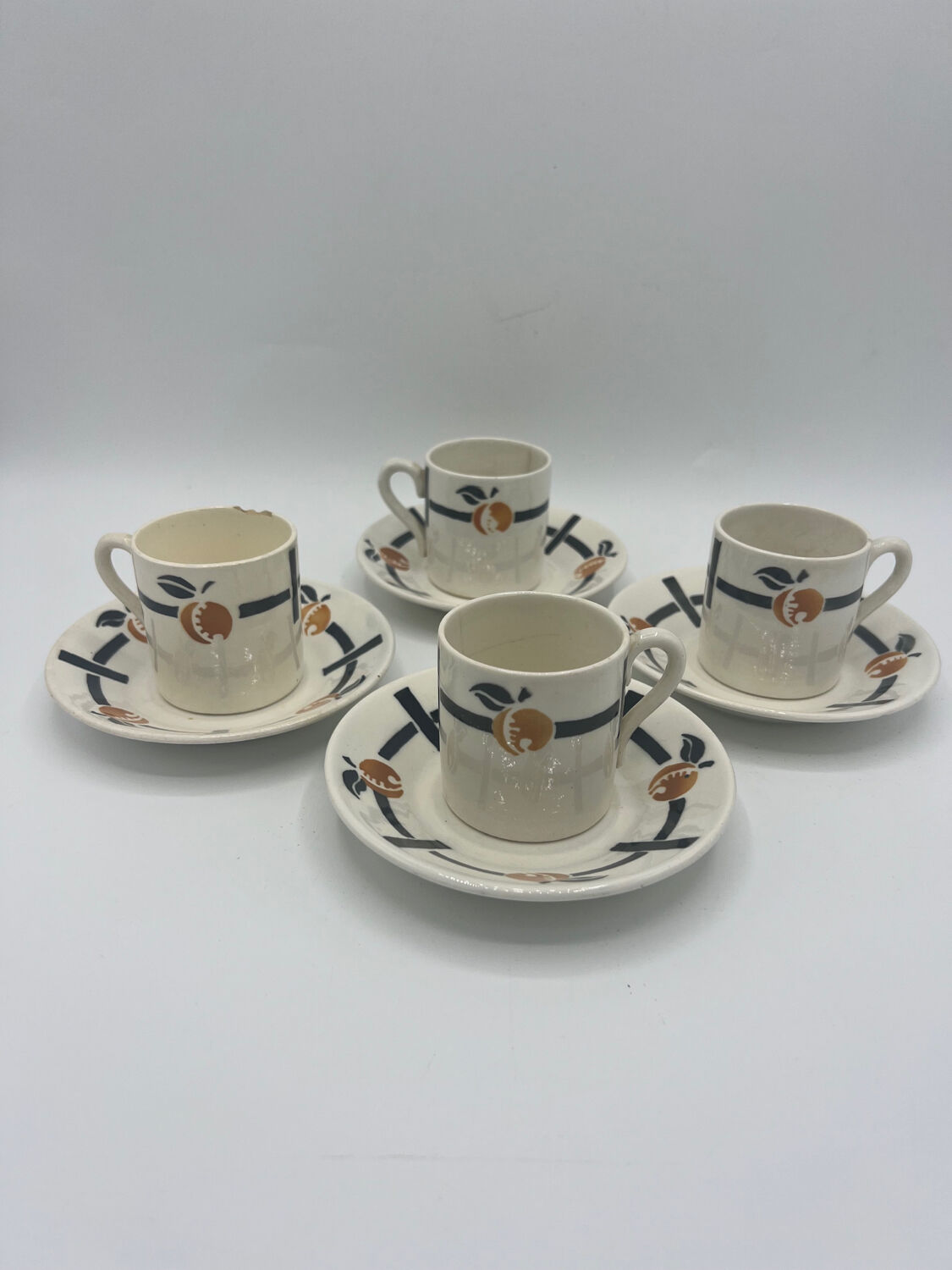 Set of 4 badonviller cups