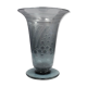 Art Deco Blue Vase Cleared with Acid