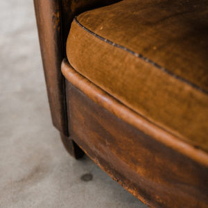 Vintage leather club chair
