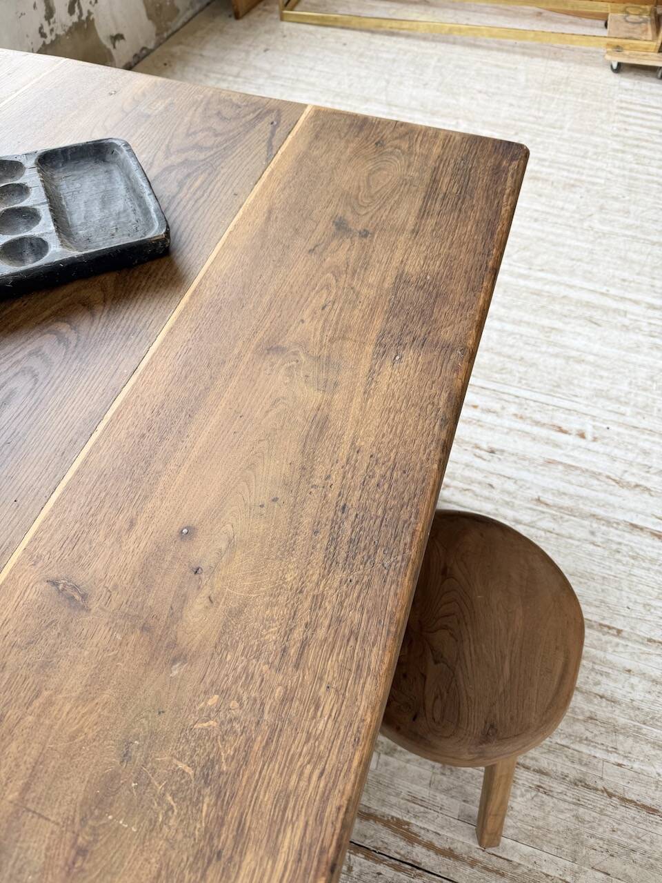 Large “square” oak farmhouse table 1950