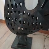 Wrought iron table lamp/rooster