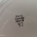 Round dish 30s earthenware K&G Lunéville model Denise