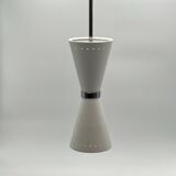 Rare Vintage Lacquered Metal Hanging Lamp, Italy 1960s