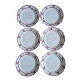 Six Badonviller dinner plates