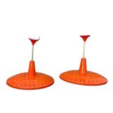 Suspensions Van Haute Orange des années 1960 - Lot de 2