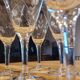 9 crystal stem glasses, vintage, Boussu Belgium