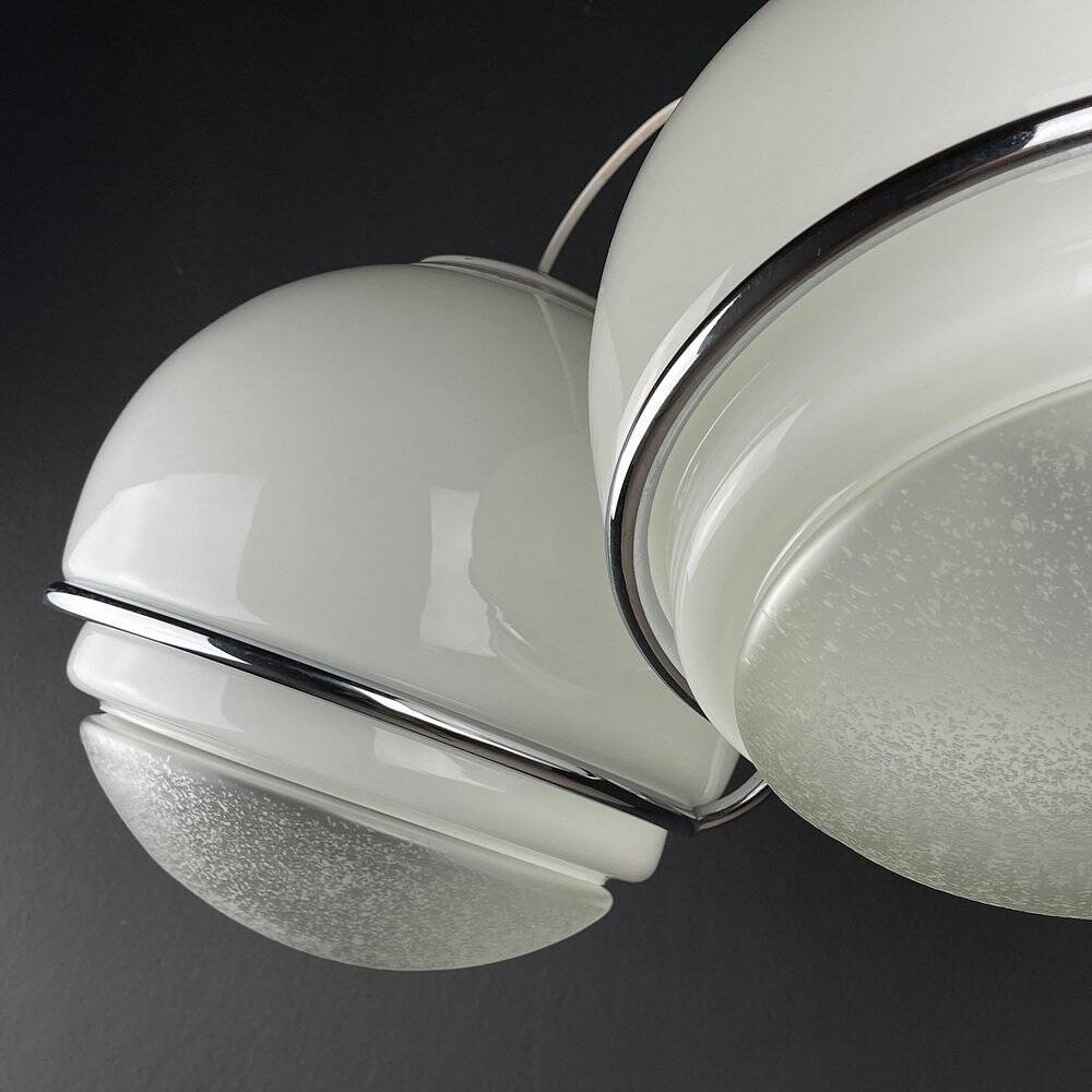 Large Italian globe pendant lamp by Gino Sarfatti, 1960s.