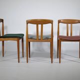 Teak chairs danish design set 1960s new upholstery
