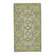 1970s vintage Turkish Oushak handmade wool cotton green area rug 115x205