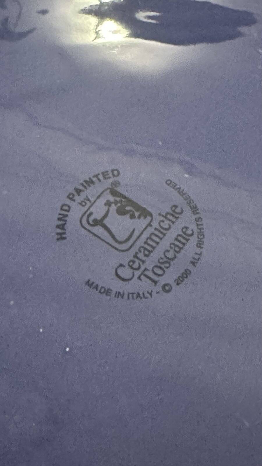 Large ceramic serving platter. Hand-painted ceramics from Tuscany.