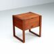 Scandinavian modern storage cabinet in teak with sled base Denmark 1960