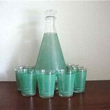 Carafe service and 8 glasses