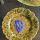 plat et assiettes barbotine fruits Sarreguemine