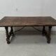 Monastery table with twisted legs in solid walnut, 19th century.