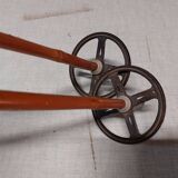 Pair of vintage bamboo ski poles - VM STAVEN - 131 cm