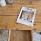 Vintage rectangular wooden coffee table