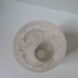 Vintage molded art deco glass lamp globe