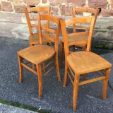 4 chairs vintage bistro 1960s