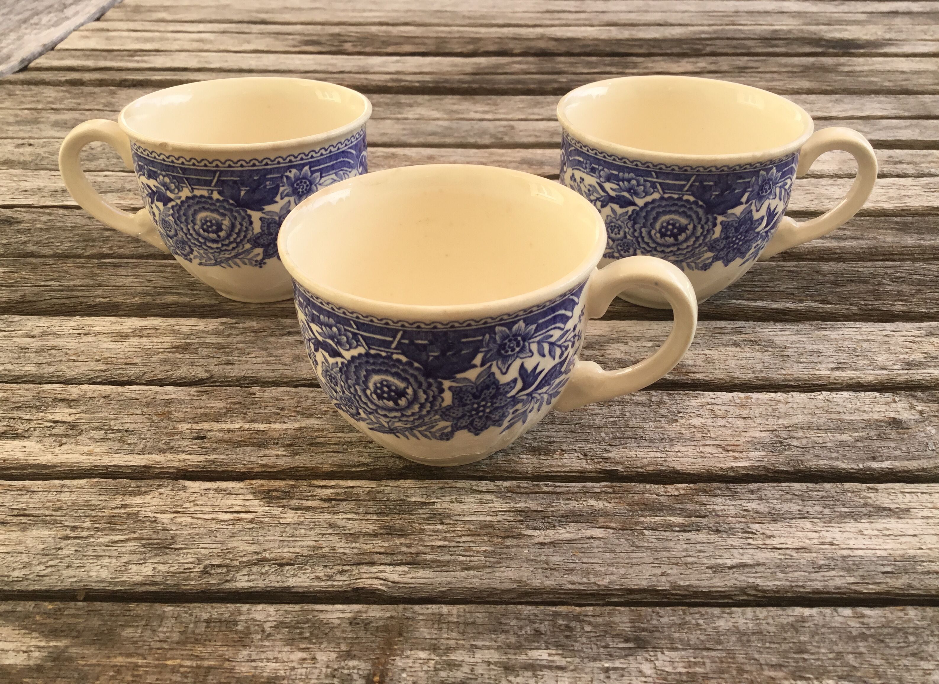 Old Villeroy and Boch "Burgenland" tea cups