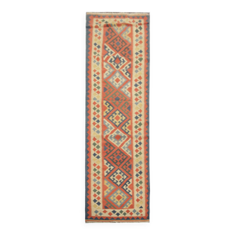 Multicolour Geometric Tribal Handwoven Stair & Hallway Runner Rug 308x87cm