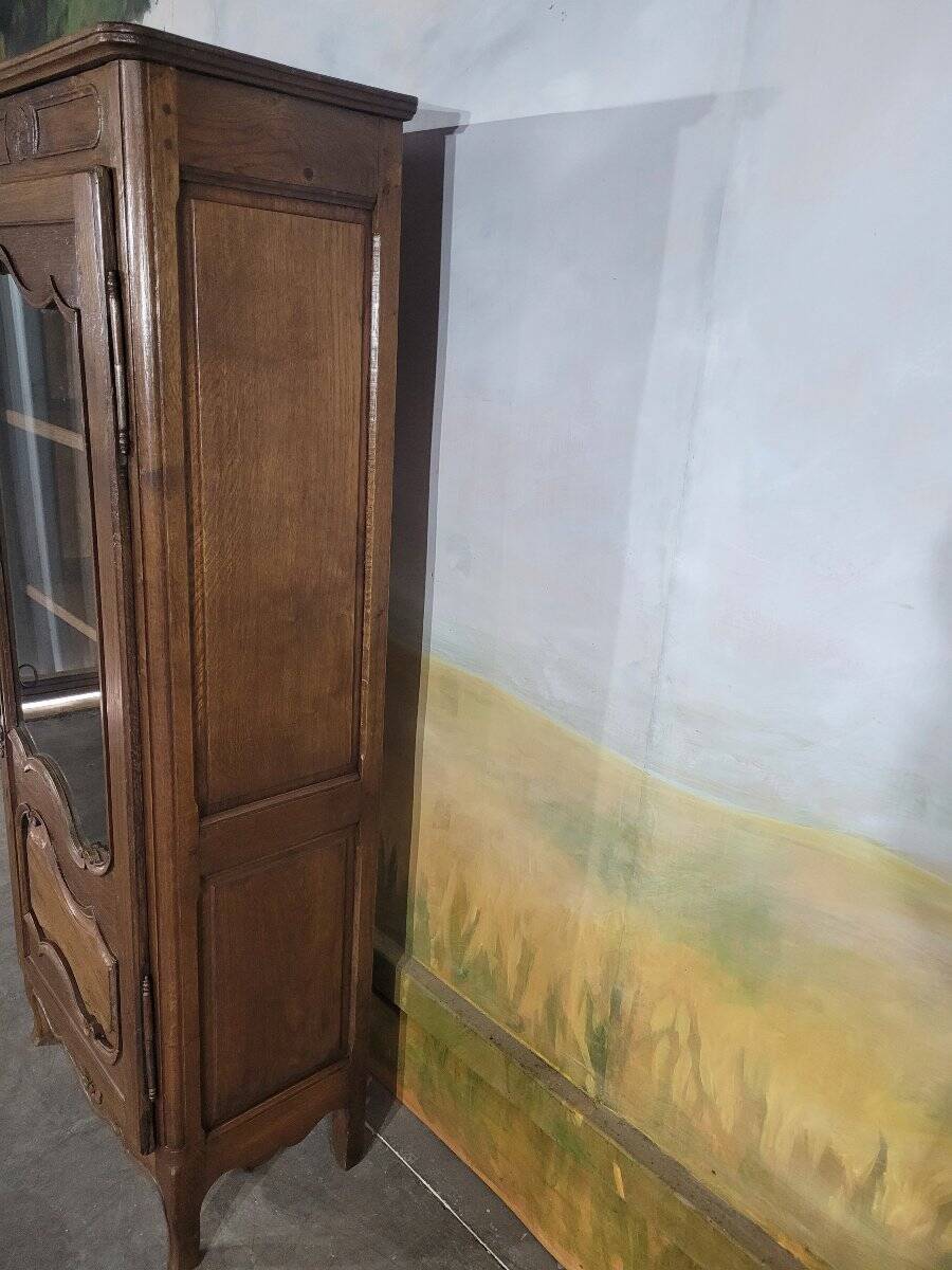 Petite vitrine en chêne une porte